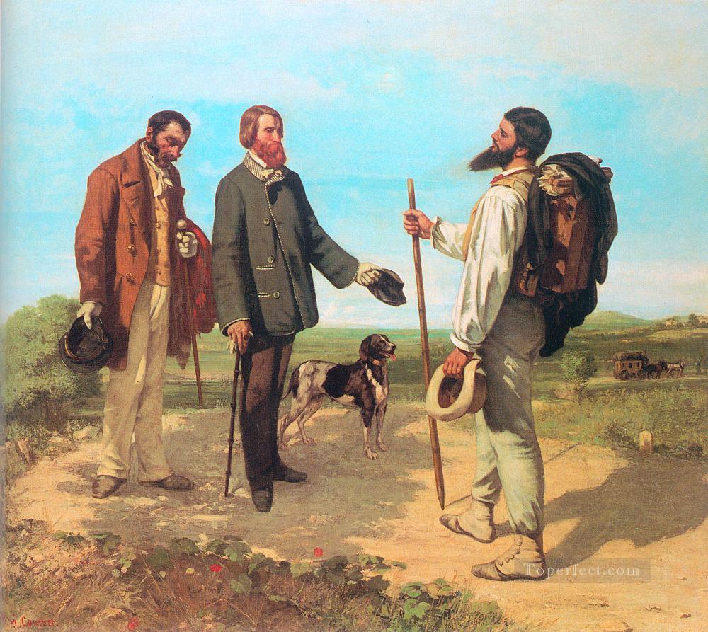 El Encuentro Bonjour Monsieur Courbet Realista Realista pintor Gustave Courbet Pintura al óleo